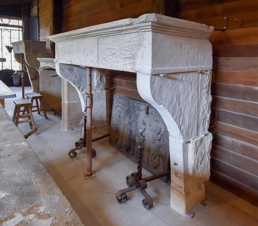 19th Century Antique Sandstone Castle Fireplace Mantel photo 8398.0