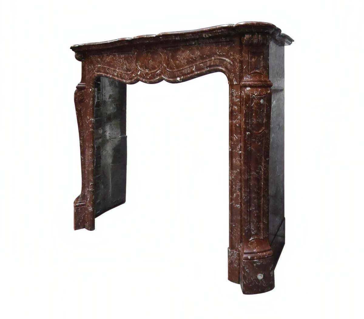 Rouge Pompadour Marble Fireplace Mantelpiece 19th Century photo 4694.0