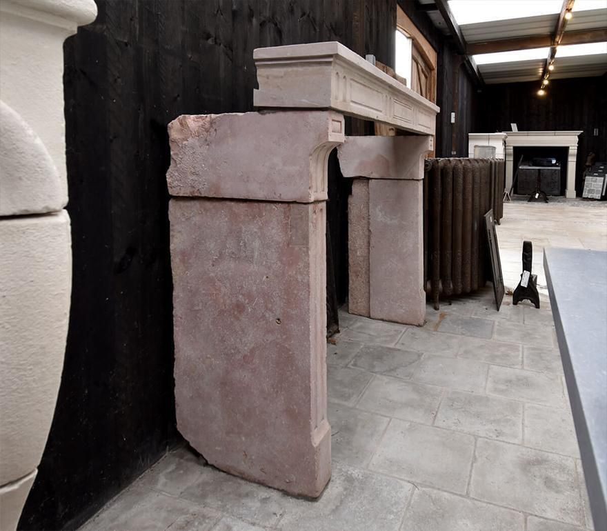 19th Century Antique French Marble Stone Fireplace photo for sale