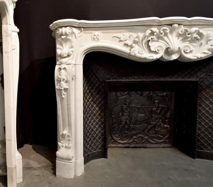 Antique Louis XV Marble Fireplace Mantle 19th Century photo furniture