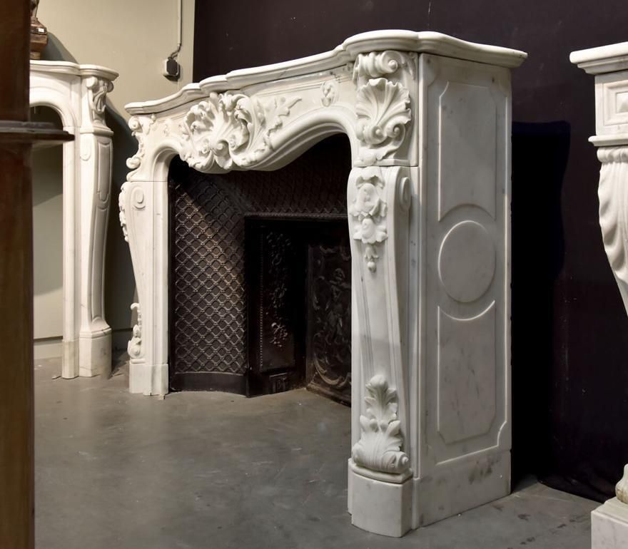 Antique Louis XV Marble Fireplace Mantle 19th Century photo Home Fixtures