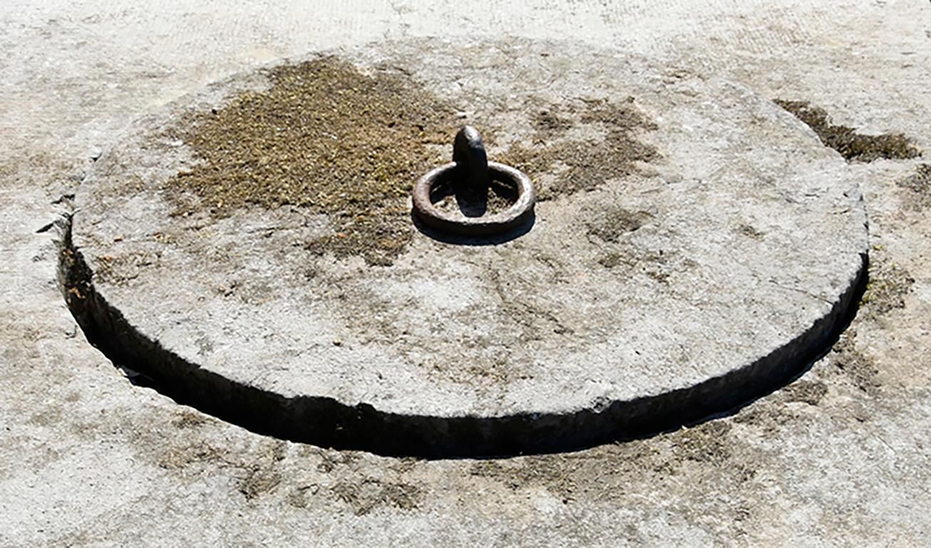 Antique Bluestone Well Cover, 19th Century photo for sale