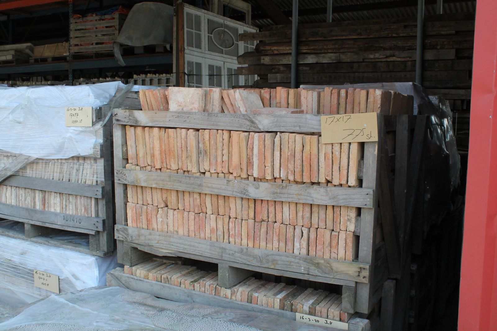Antique French Salmon Nuanced Terracotta Floor Tiles   We Sell Them Per 20 M2. photo vinterior