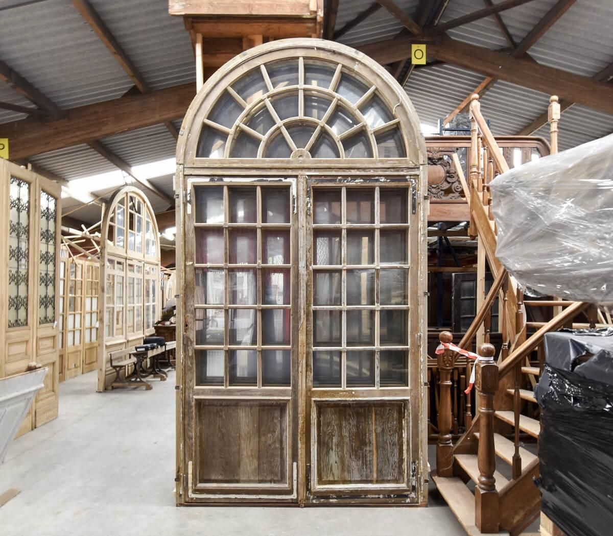 Double Oak Door With Overlight 19th Century photo furniture