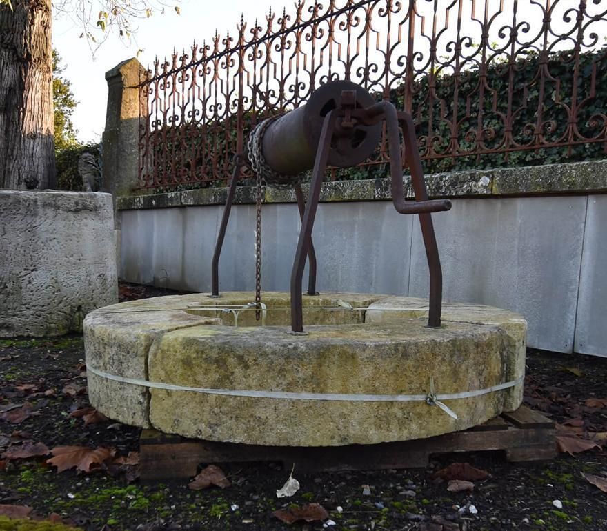 19th Century Antique Water Well Made Out Of French Limestone photo furniture