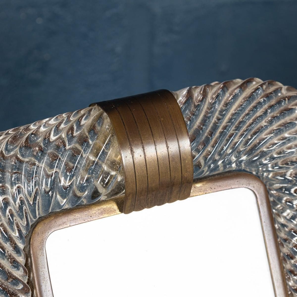 20thc Italian Venetian Glass Photograph Frame, Attributable To Venini C.1950 photo buy