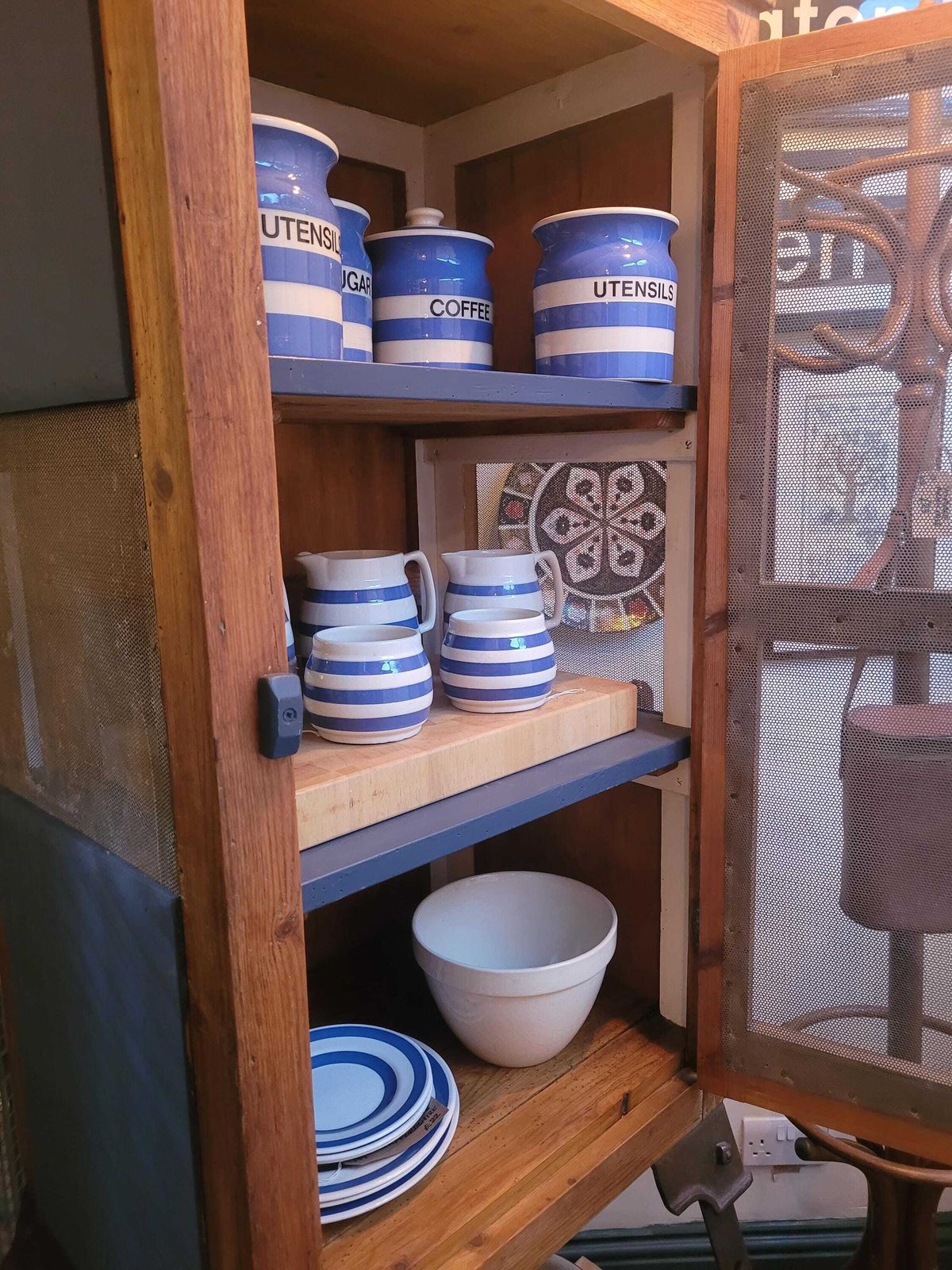 Pine Farmhouse Kitchen Root Cutter Larder Cabinet photo for sale