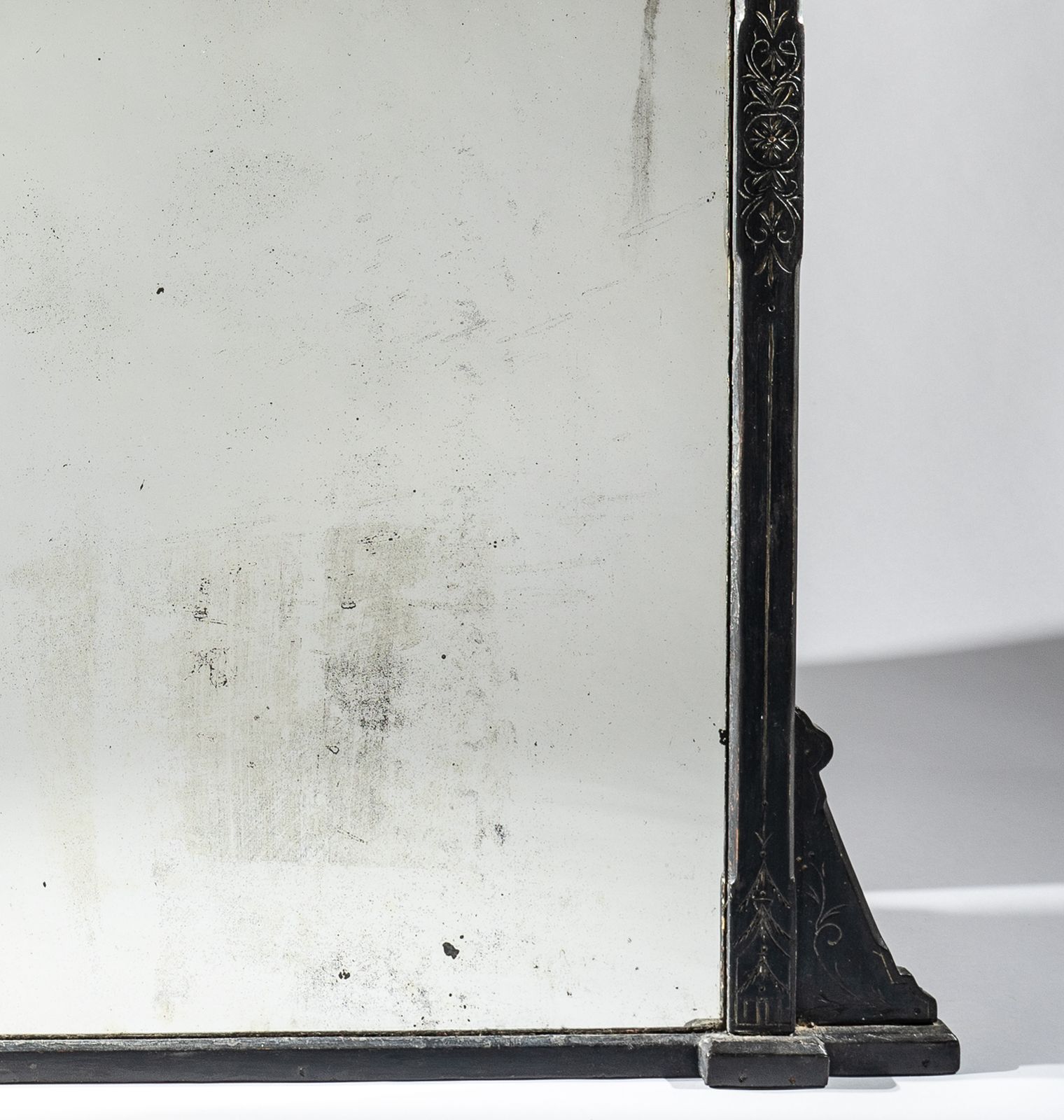 Large 19th Century Victorian Painted And Parcel   Silvered Overmantle Mirror photo 2640.0