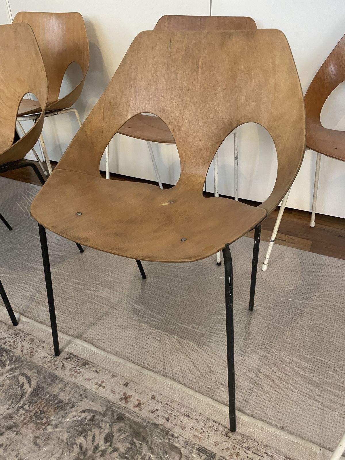 6x Model C3 Jason Chair By Carl Jacobs & Frank Guille For Kandya, 1950s photo buy
