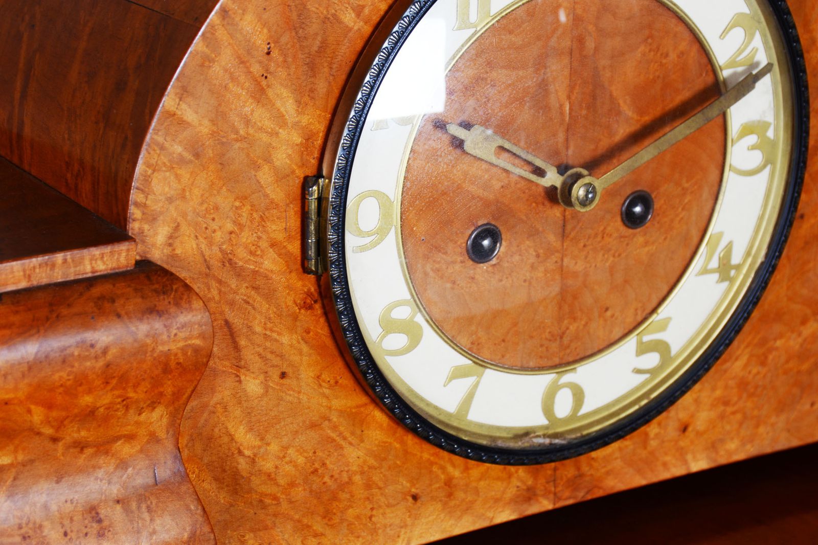 photo furniture Restored Art Deco Clock, Made By Up Závody, Mahogany, Czech, 1920s