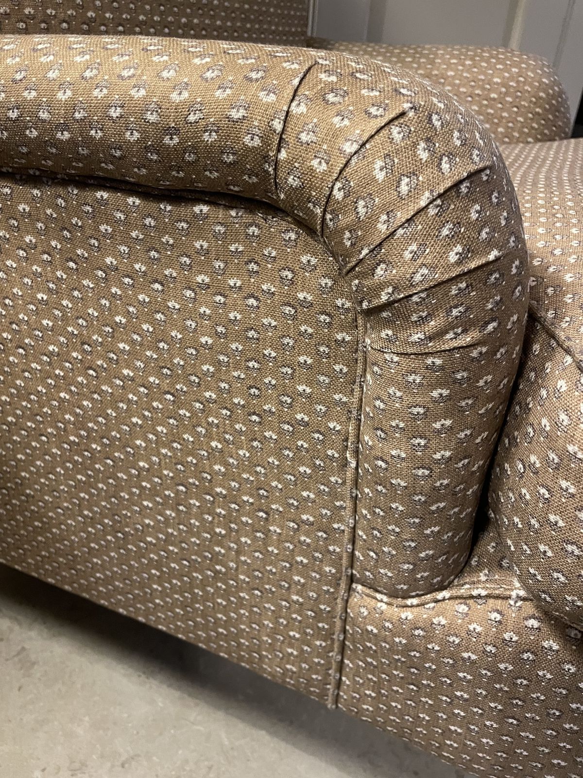 George Smith Style Armchair Professionally Upholstered In Warner House Fabric. photo Furniture