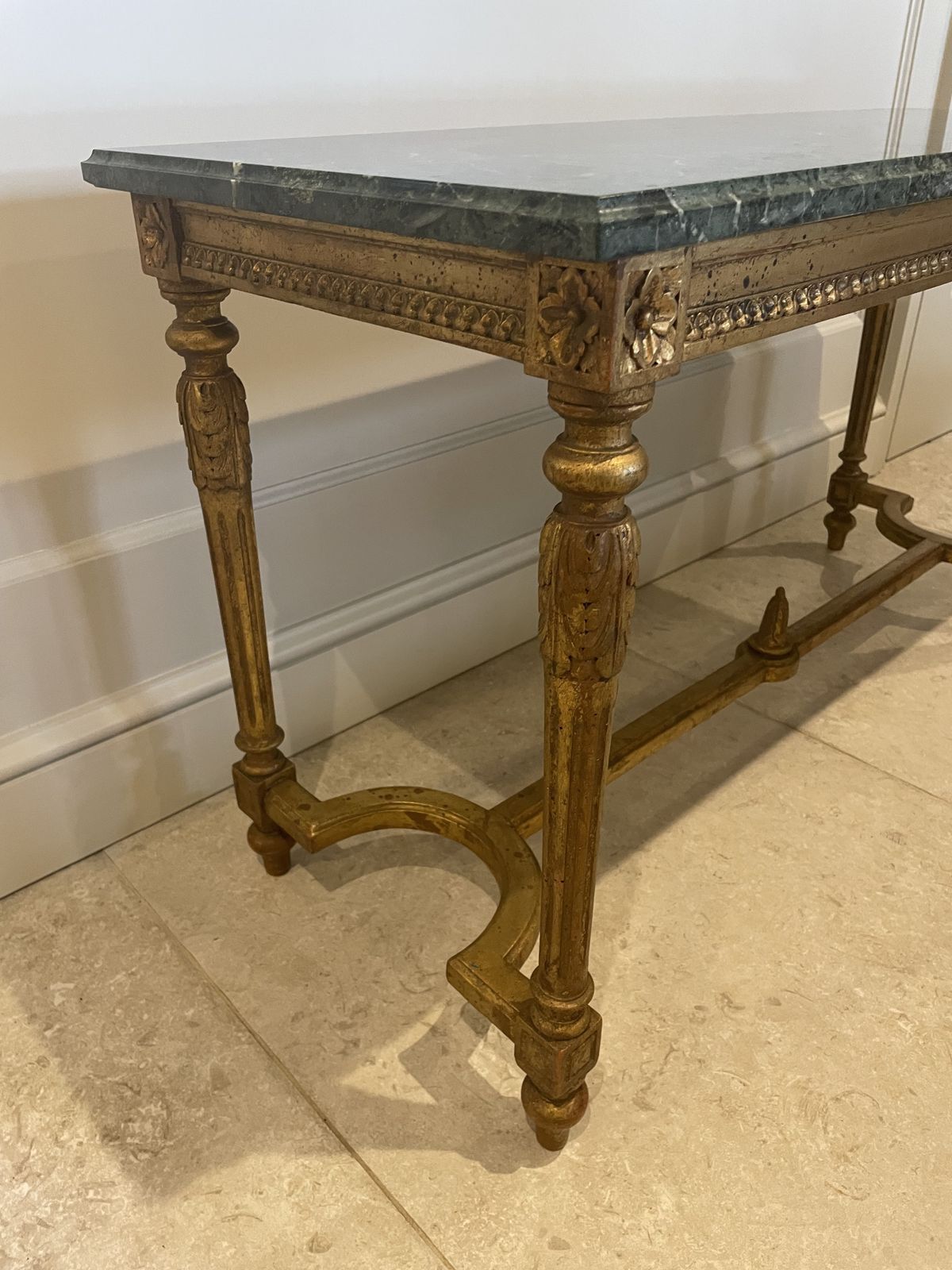 French Louis XVI Style Carved Giltwood Occasional Table photo 1750.0