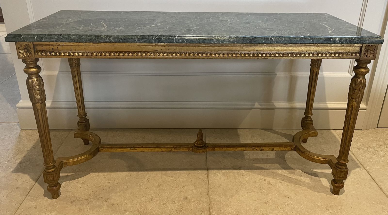 French Louis XVI Style Carved Giltwood Occasional Table photo Furniture