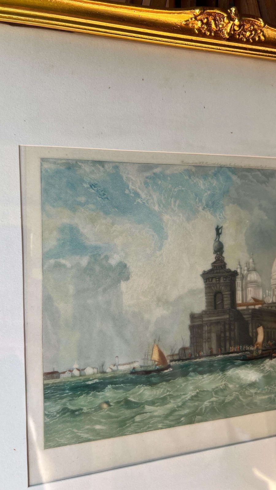 Signed Douglas Ian Smart 1921 Mezzotint Of Santa Maria Della Salute, Venice photo vinterior