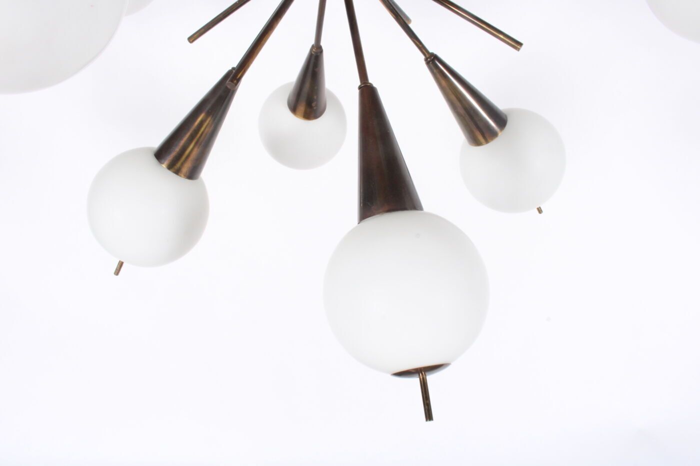 Superb Mid Century Italian Stilnovo Sputnik Chandelier photo vintage