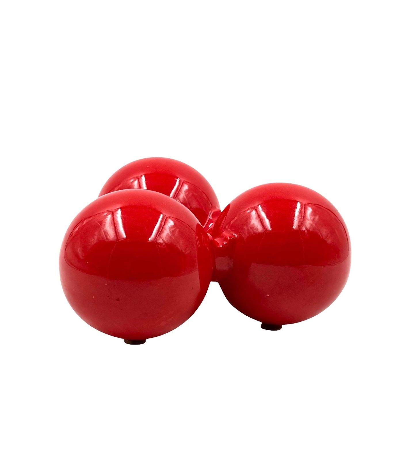 photo furniture Roberto Rigon, Space Age Red Ceramic Ashtray, Bertoncello Italy Ca. 1970