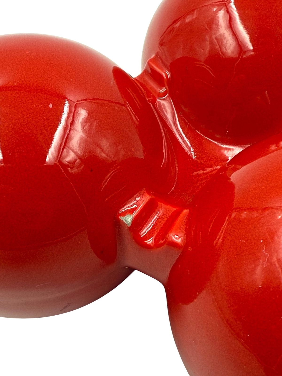 photo vintage Roberto Rigon, Space Age Red Ceramic Ashtray, Bertoncello Italy Ca. 1970