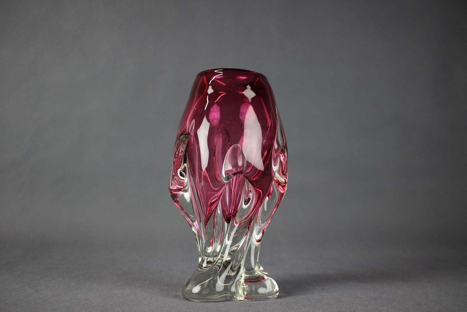 Bohemian Art Glass Vase By Josef Hospodka, Czechoslovakia, 1960s photo furniture