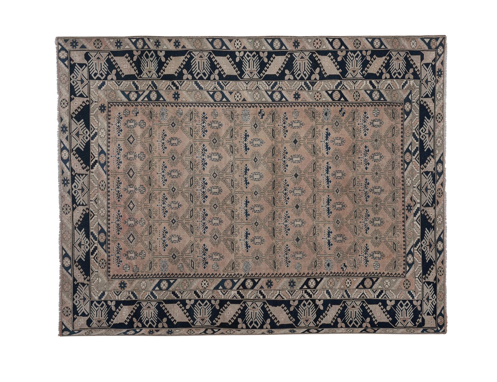 photo furniture Decorative Turkish Rug, Soft Muted Color Oushak , Living Room 9'9'' X 12'9''