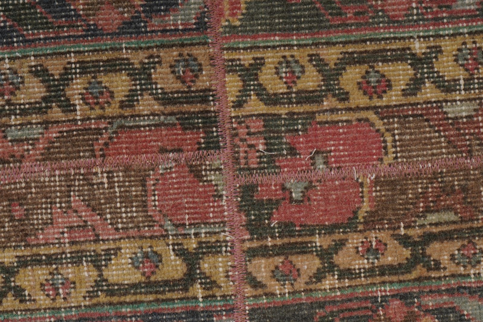 1960s Hand Knotted Anatolian Runner   Stair Carpet 1'7'' X 23'9'' photo vintage