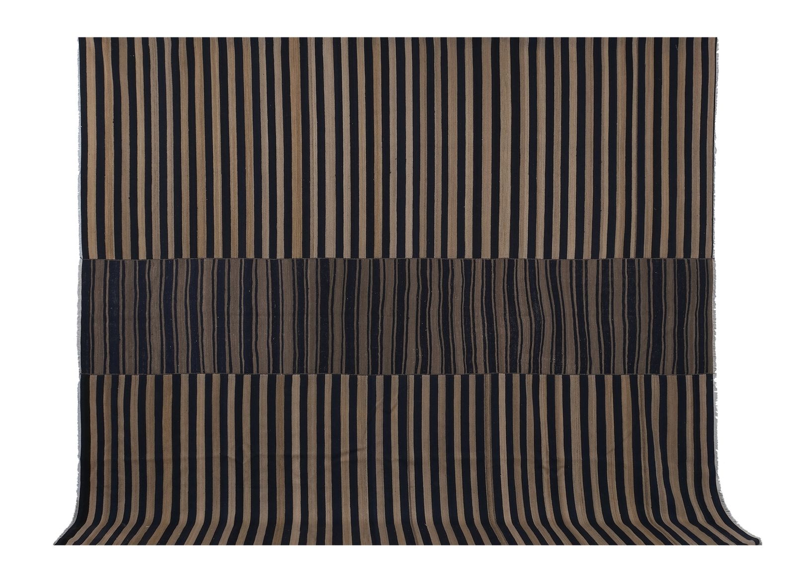Giant Anatolian Striped Kilim Rug 11' X 13'1''