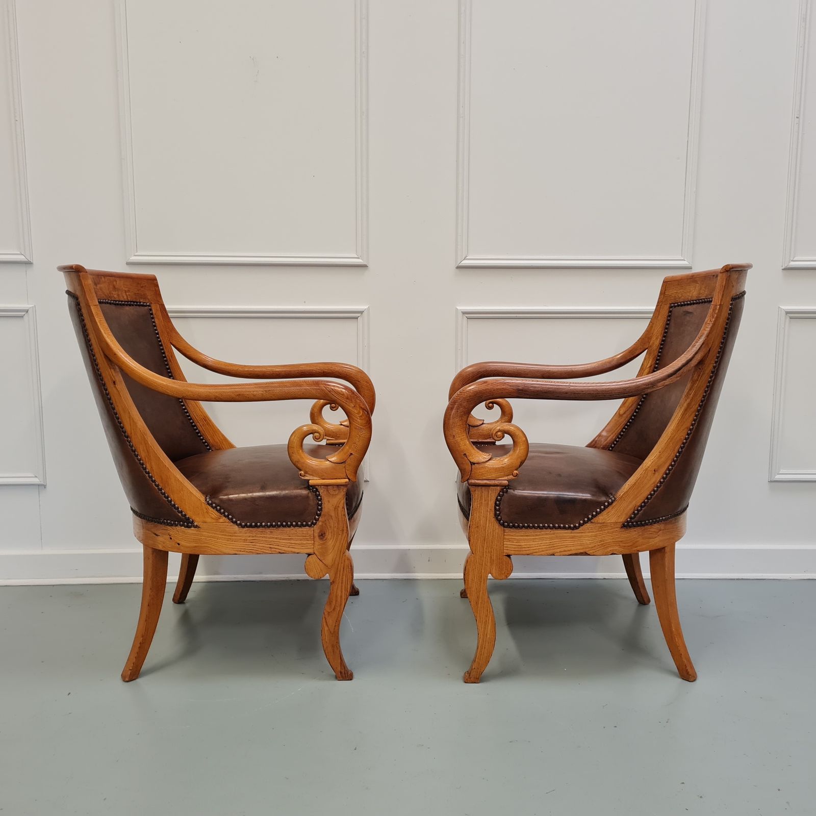 Pair Of Antique Ash Armchairs C1850 Free Delivery Eng/Wales photo furniture