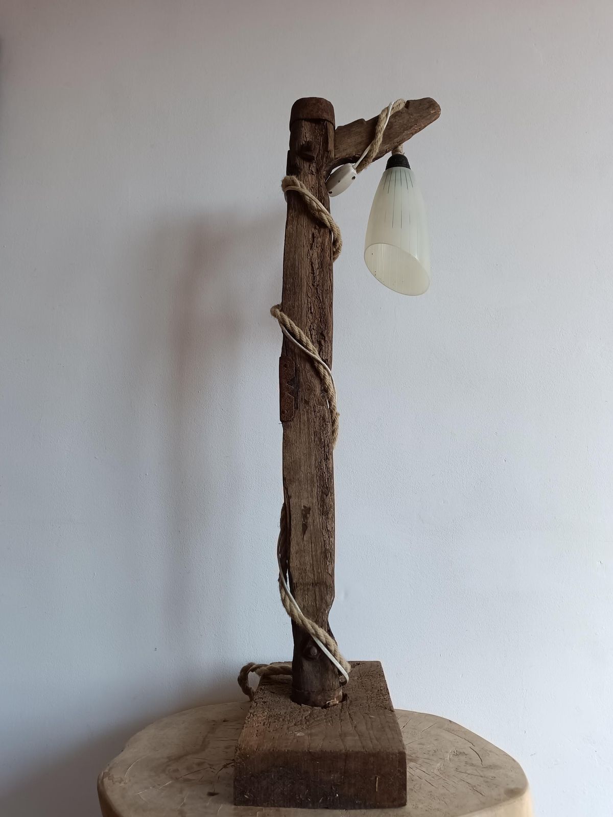 Lamp Wooden Natural Country Home, Shabby, Rustic, Vintage Lighting, Light, Centerpiece, Wood Home Decor, Reading Lamp, Rustic Decoration