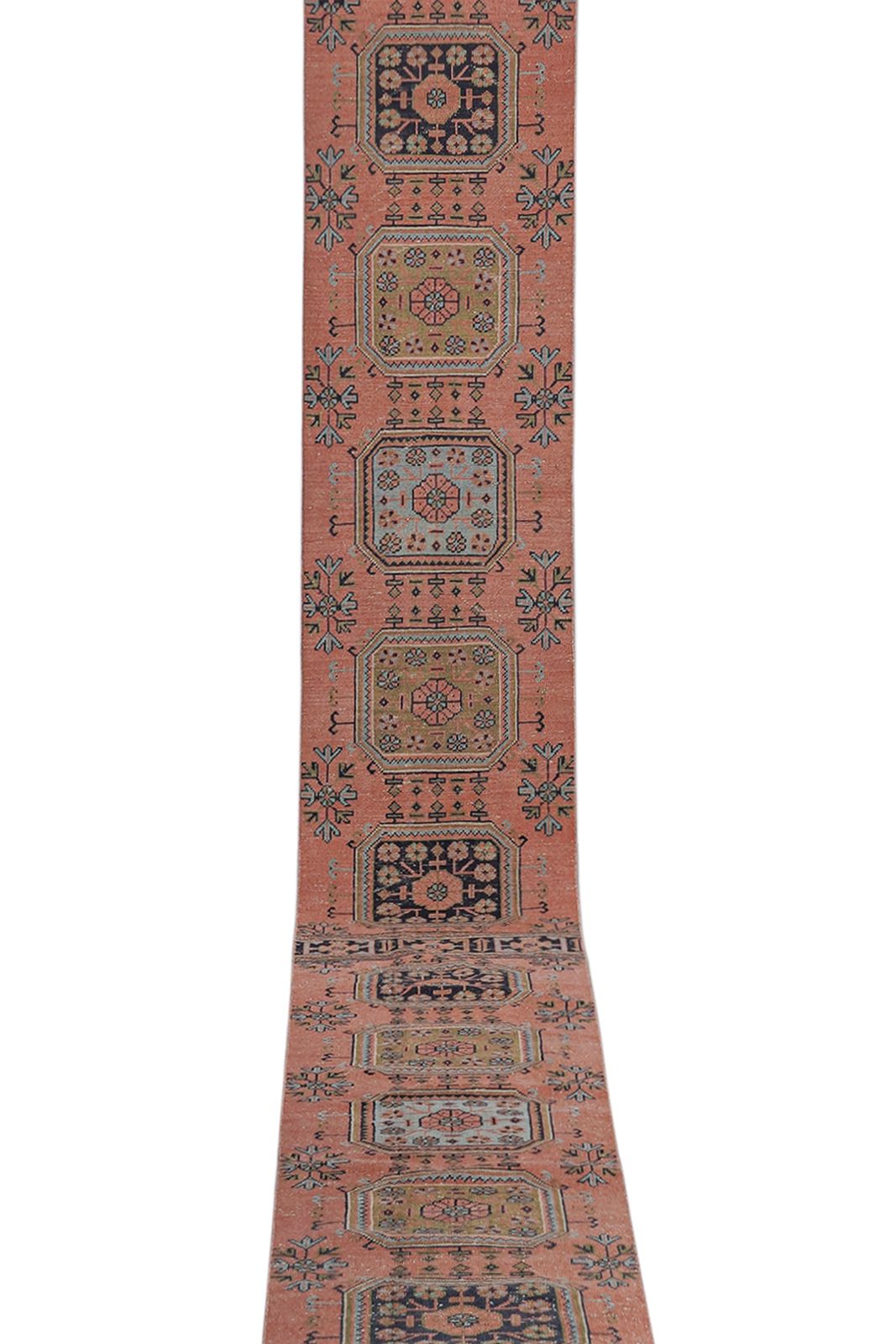 Vintage Turkish Oushak Extra Long And Wide Runner   Stair Tread 2'6'' X 22'7'' photo vintage