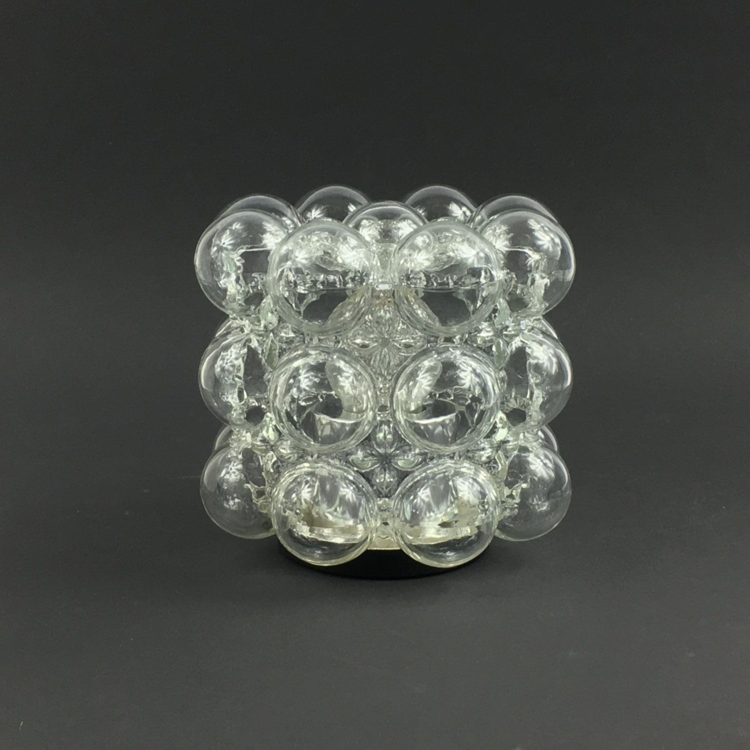 Mid Century Space Age Bubble Glass Flush Mount Or Ceiling Lamp By Helena Tynell For Limburg, Germany, 1960s photo vintage