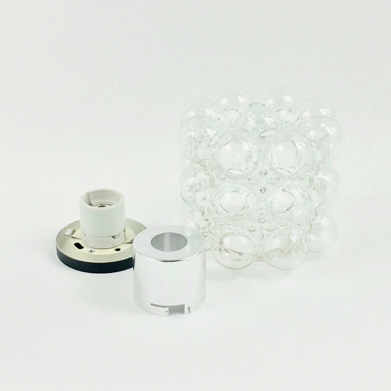 photo furniture Mid Century Space Age Bobbelige Glazen Plafondlamp Van Helena Tynell Voor Limburg, Duitsland, Jaren 1960
