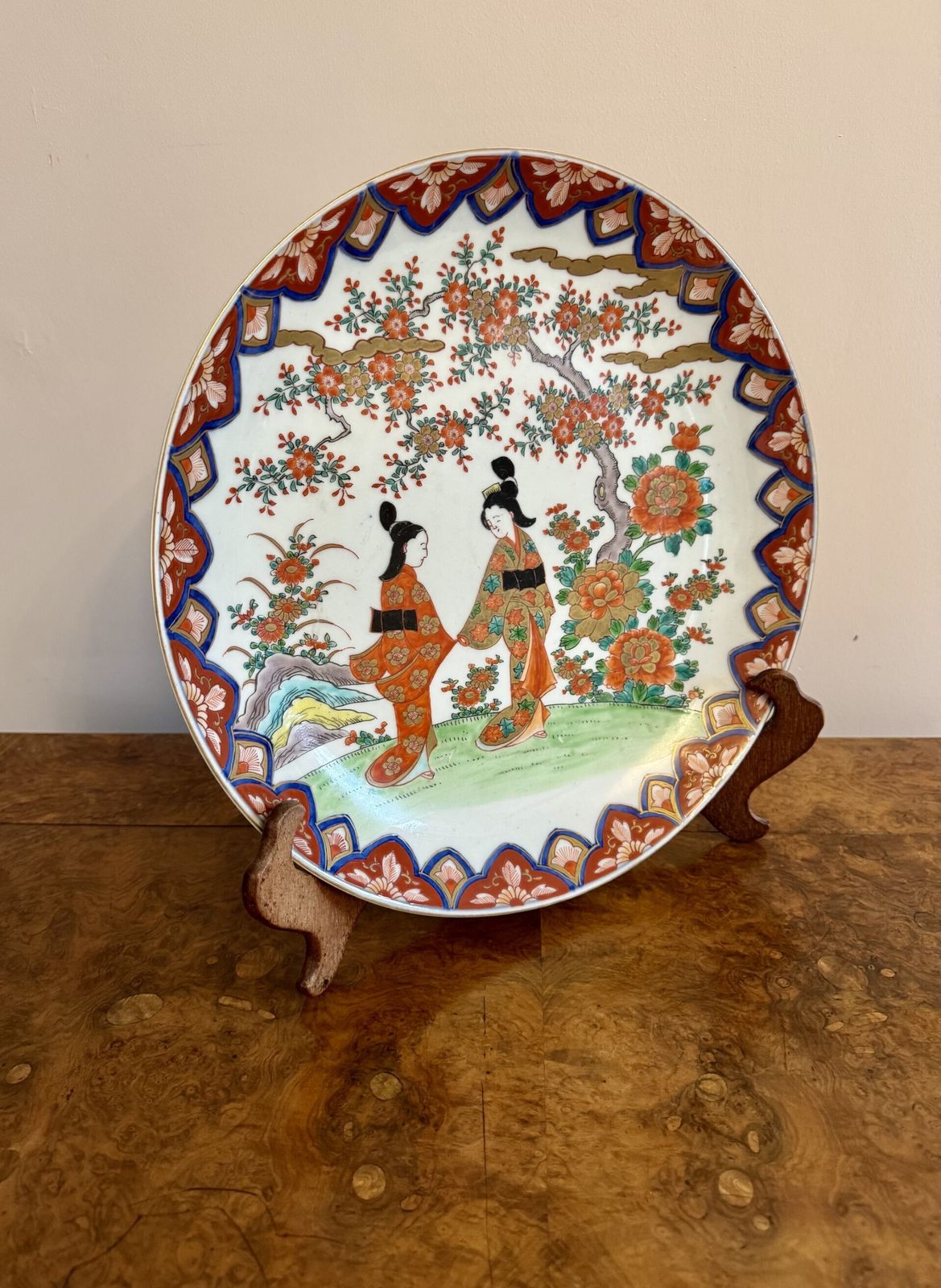 Quality Antique Japanese Imari Large Plate photo Home Decor