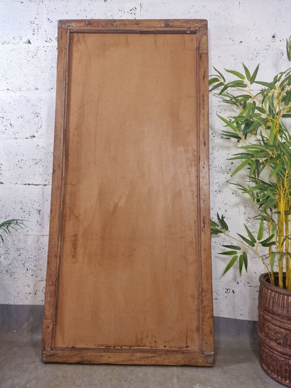 270.0 Large Antique Indian Colonial Solid Wooden Window Shutters Wall Garden Mirror photo