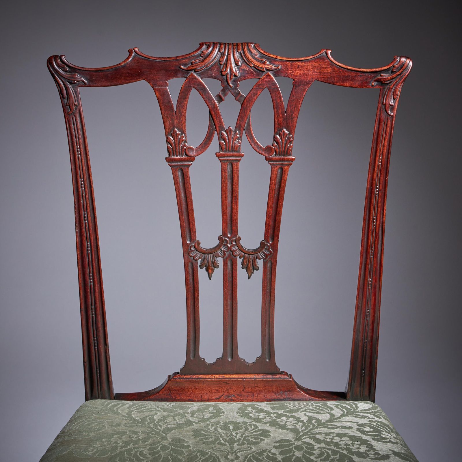 A Fine Set Of Six George III 18th Century Gothic Chippendale Dining Chairs, 1760 photo buy