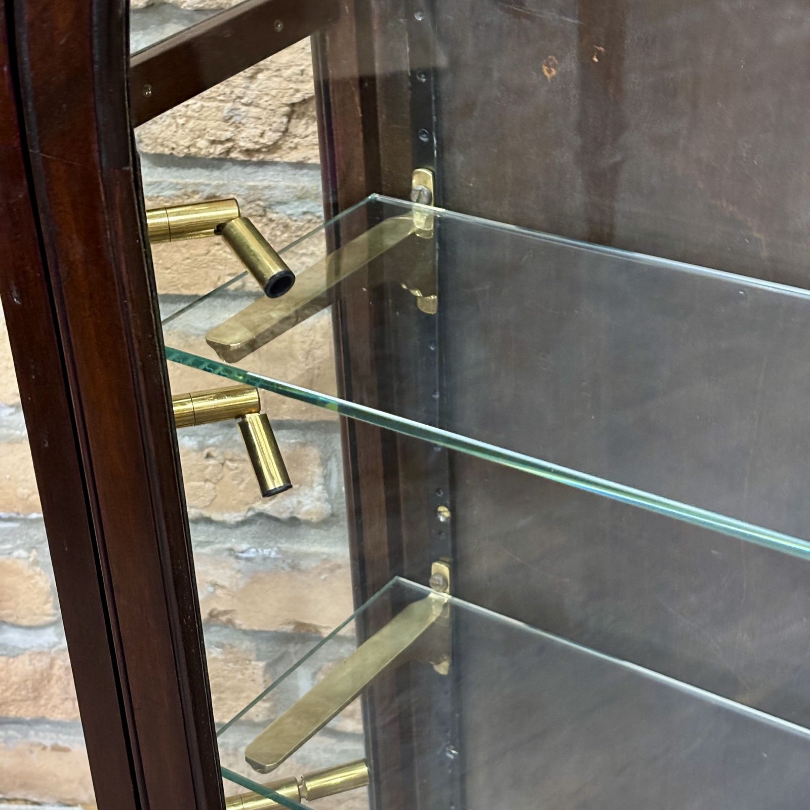 1970s Triple Bow Top Glass Shop Display Cabinet photo for sale