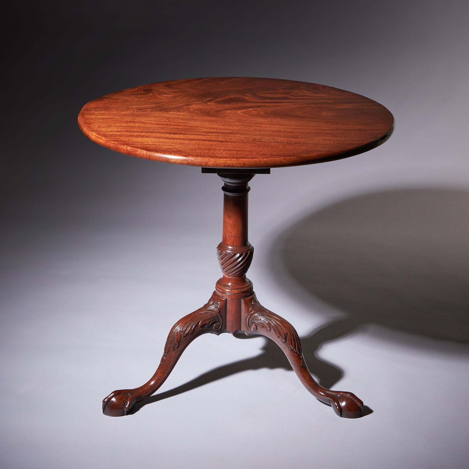 A Fine 18th Century George II Mahogany Tripod Table, Circa 1760 photo furniture