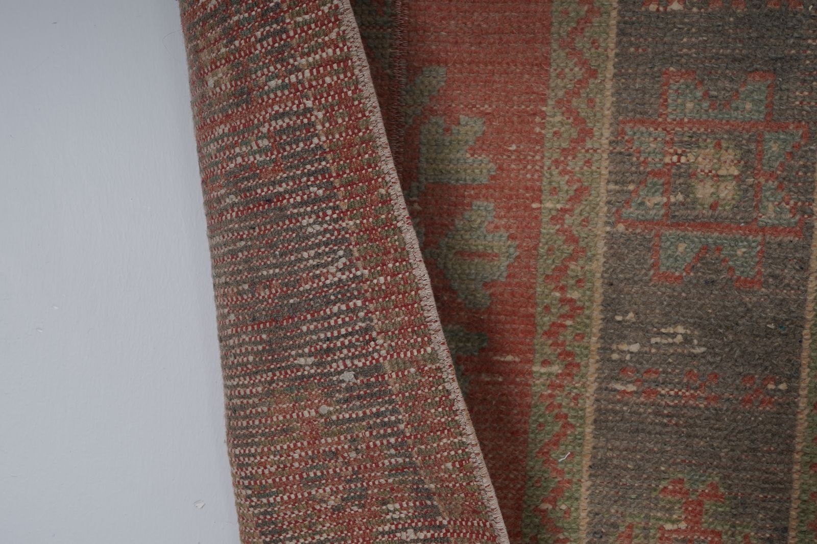 1960s Vintage Turkish Oushak Long And Wide Runner   Stair Tread 2'' X 10'3'' photo buy
