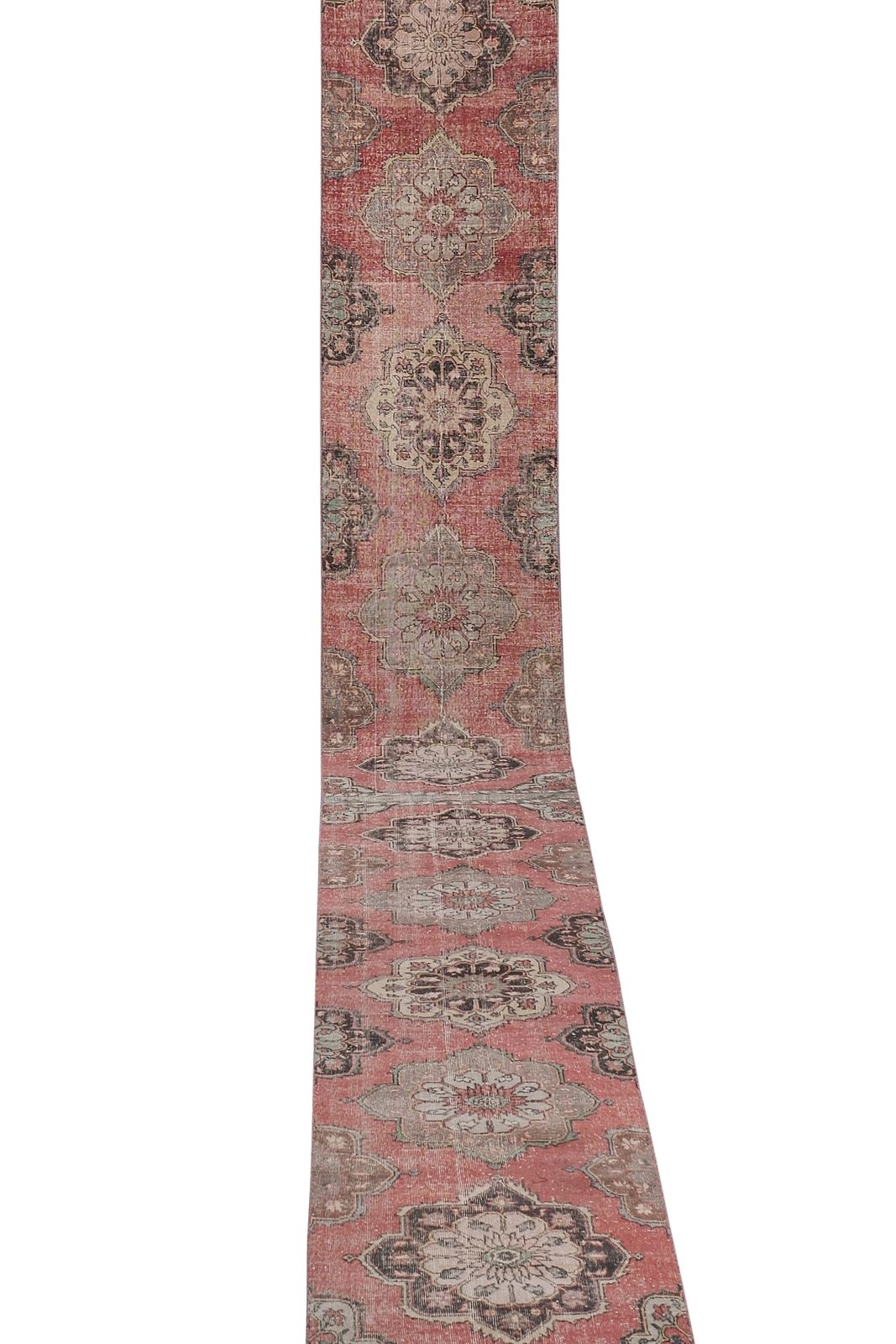 1960s Turkish Oushak Extra Long And Wide Runner   Stair Tread 2'8'' X 24'5''