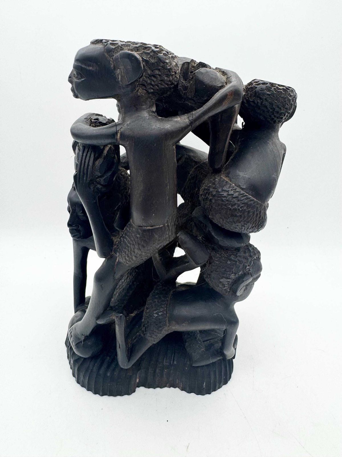 African Art Makonde Tribal Tree Of Life Sculpture photo vintage