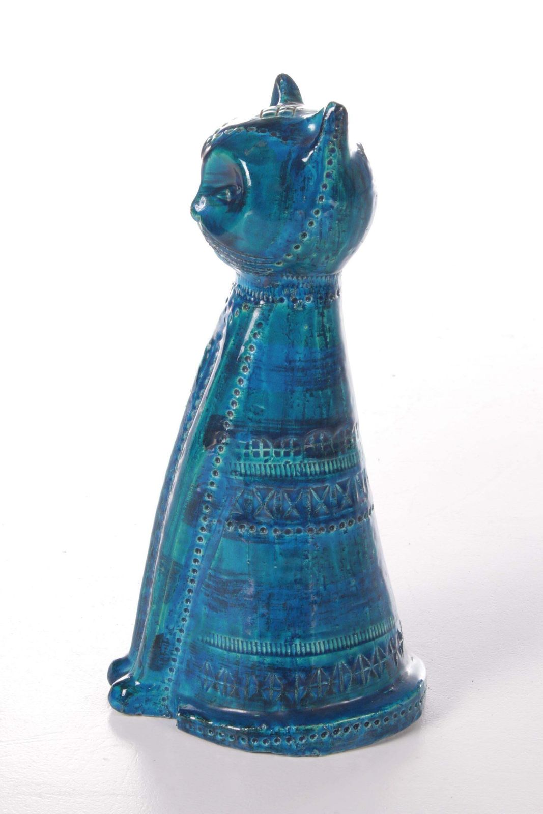 Rimini Blue Cat Made Of Ceramics By Aldo Londi, 1960 photo Art