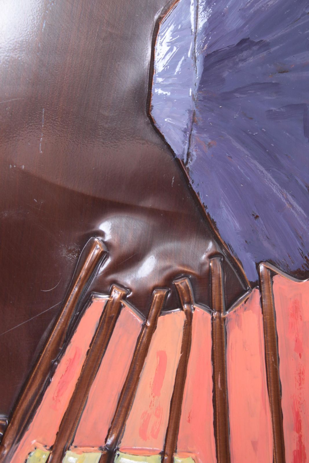 photo furniture Copper Wall Decoration With Enamel Boats, 1960s