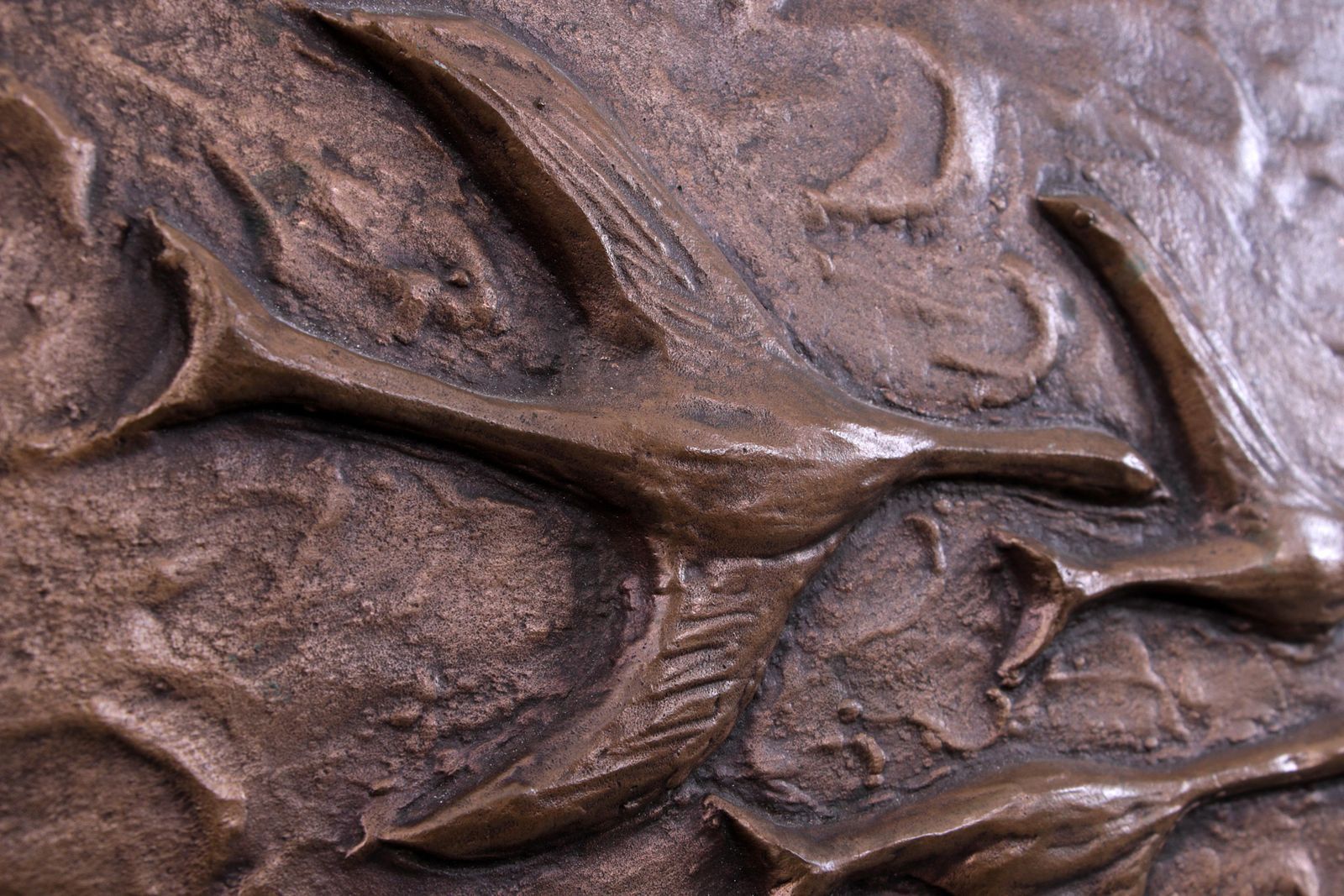 Copper Wall Decoration Flying Birds, 1960 photo vinterior
