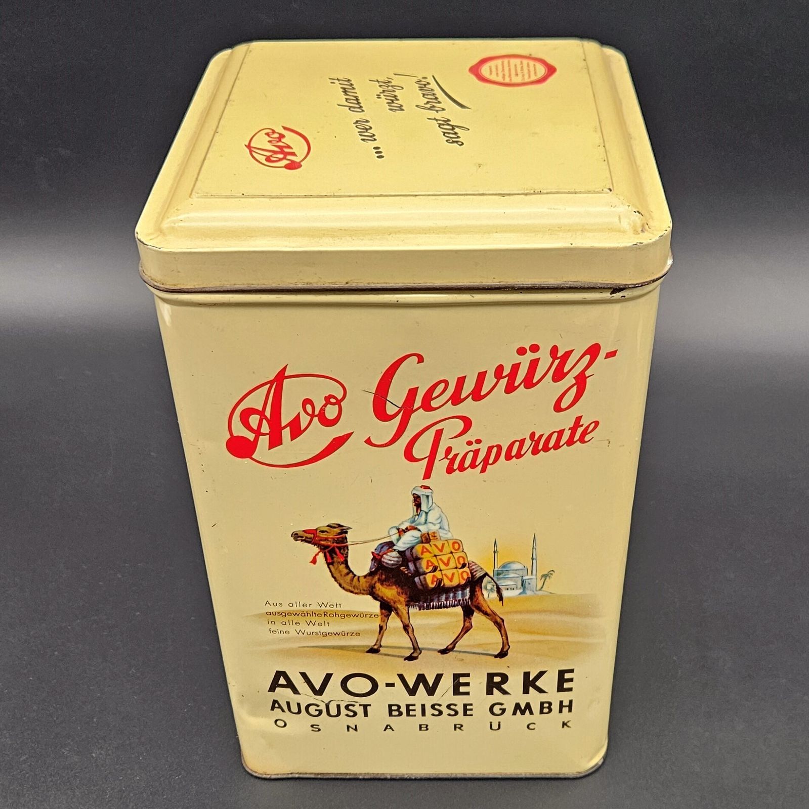 Advertising Tin "Avo Gewürze Osnabrück". 1950   1959 photo Home Decor