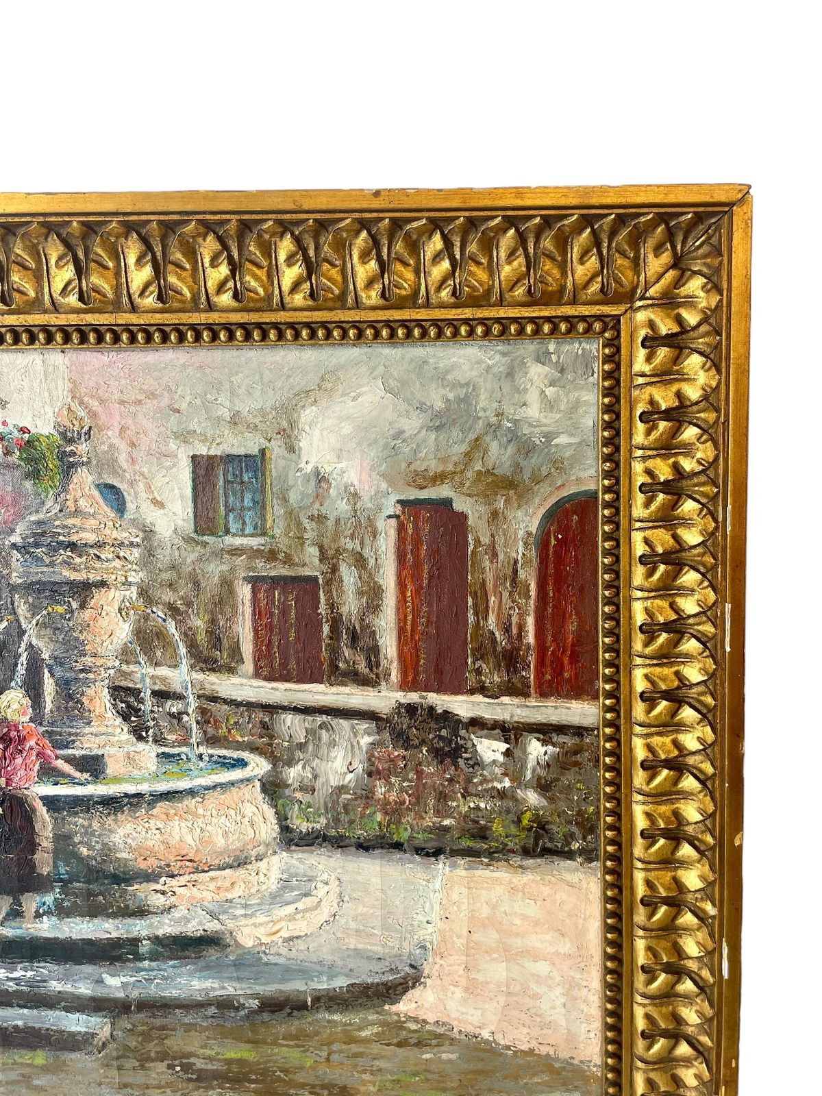 19th Century French Oil On Canvas “At The Fountain” photo 732.0