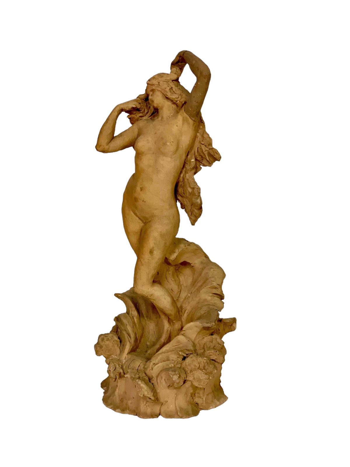 Petite Terracotta Statue Of A Nude Young Woman photo furniture