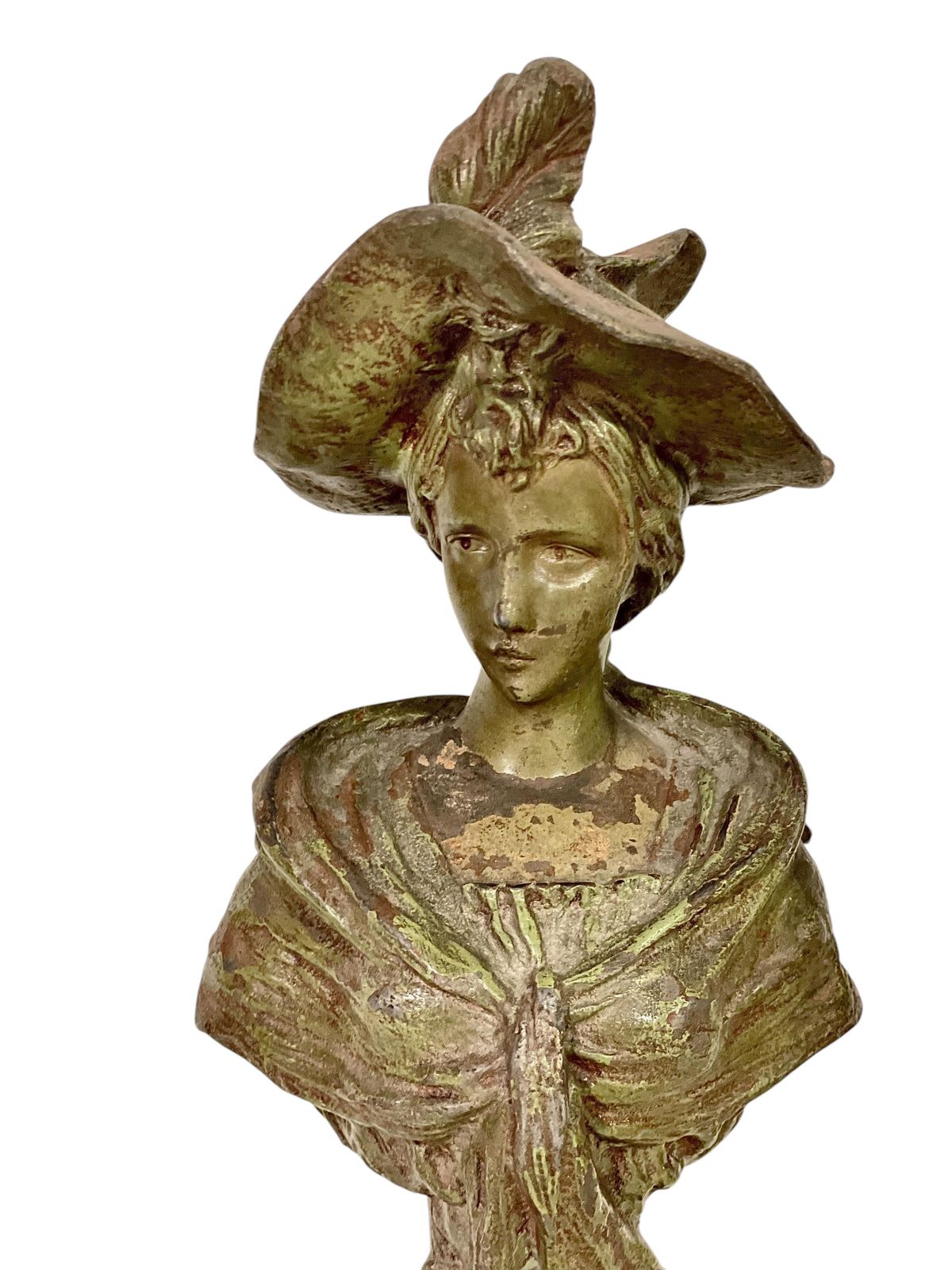 Antique Patinated Bronze Bust By Pedro Ramón José Rigual, Circa 1900 photo furniture