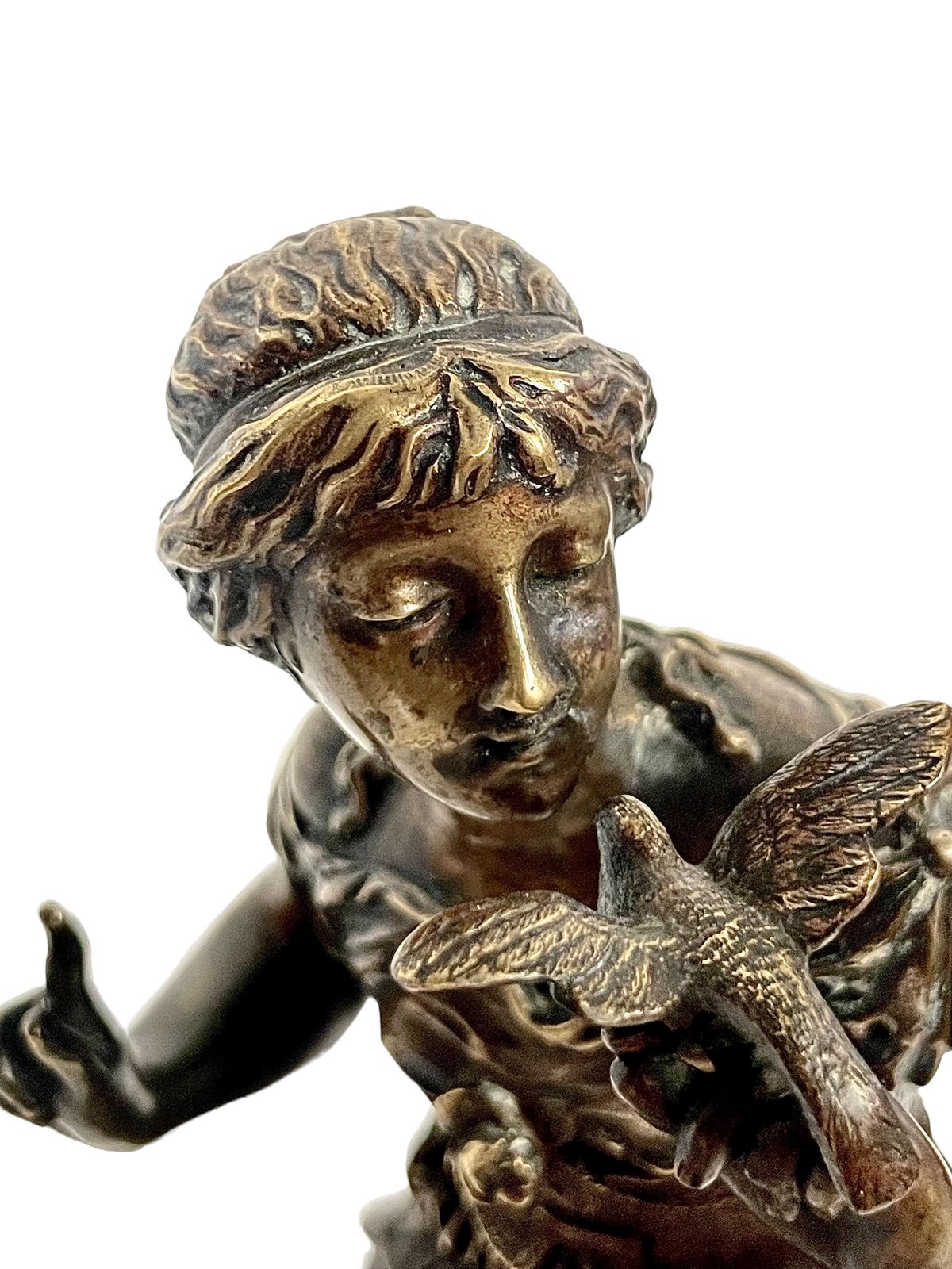 19th Century Petite Bronze Sculpture By Adrien étienne Gaudez photo Art