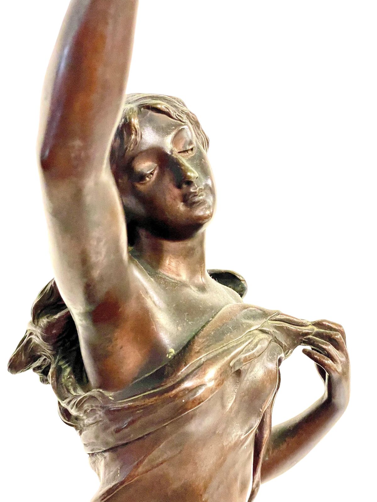 19th Century Tall And Large Woman Bronze Statue By French Sculptor Adrien Gaudez photo 5241.0