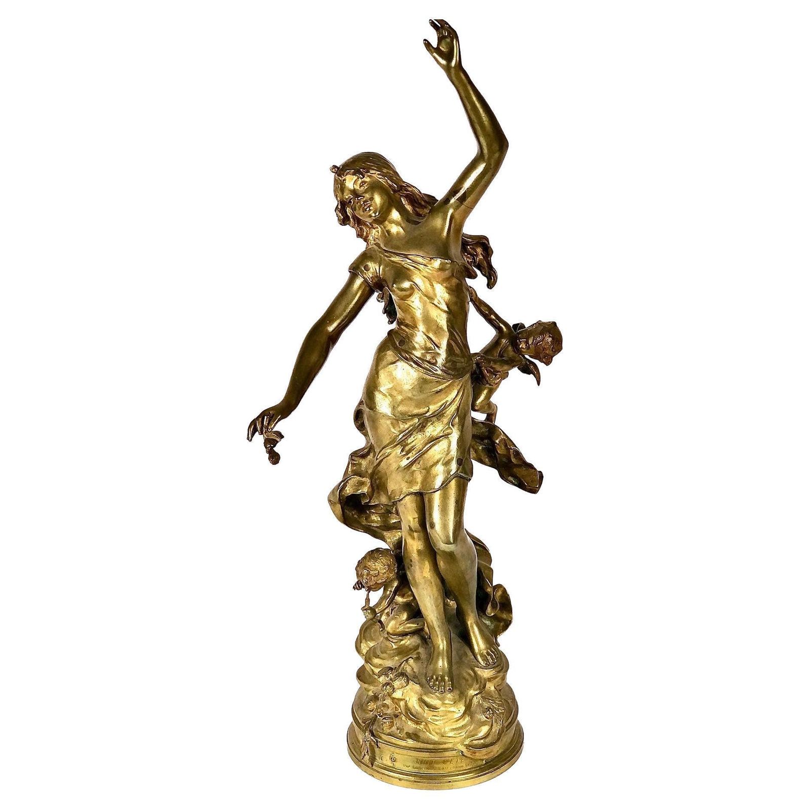 French Gilt Bronze By Auguste Moreau “Nuit D’été”