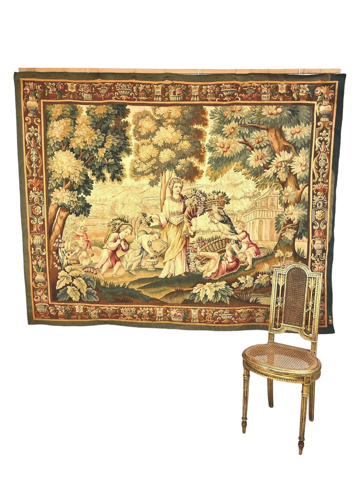 19th Century French Aubusson Tapestry photo furniture