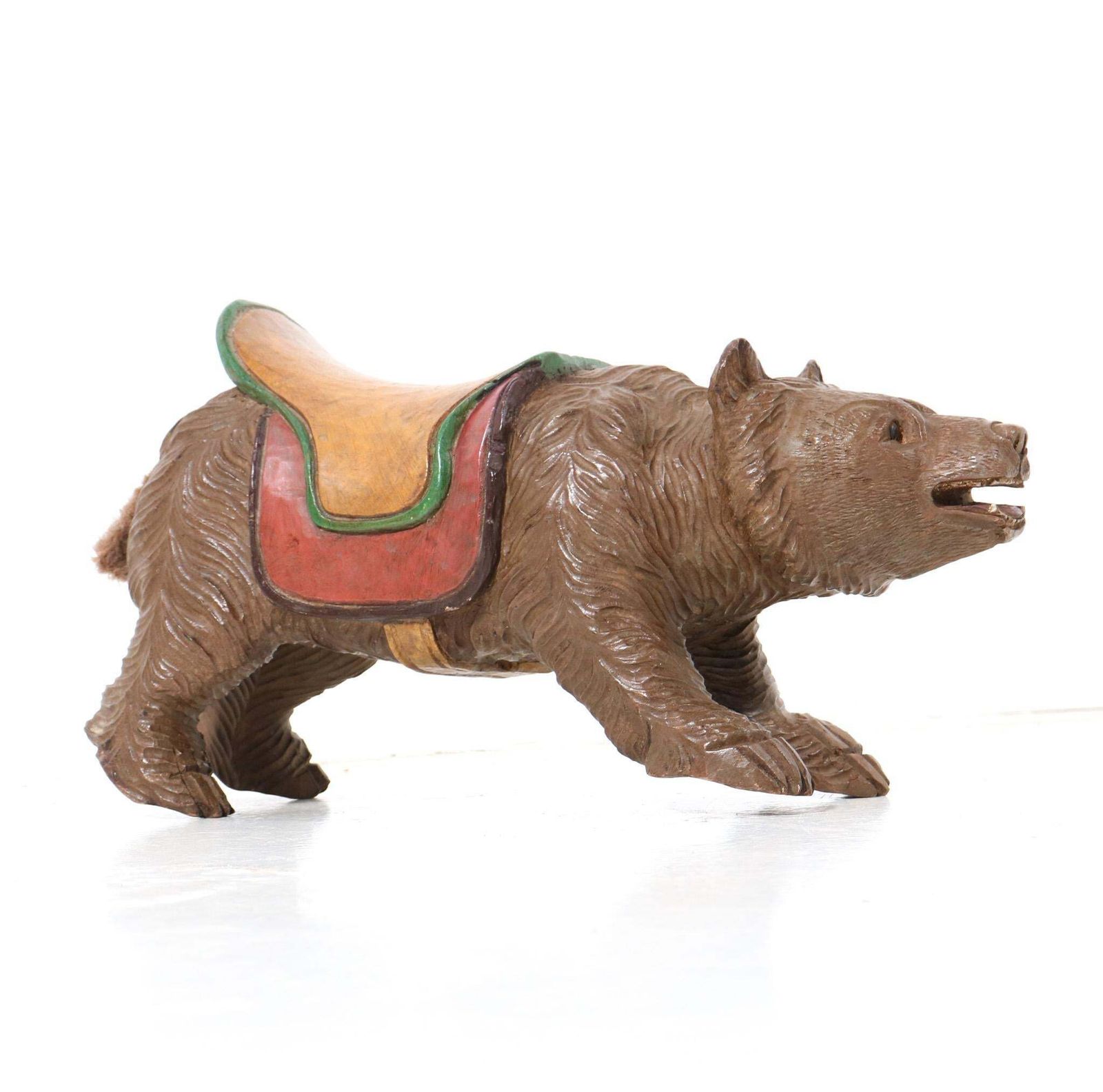Hand Carved Fruitwood Black Forest Bear Germany, 1920s photo furniture